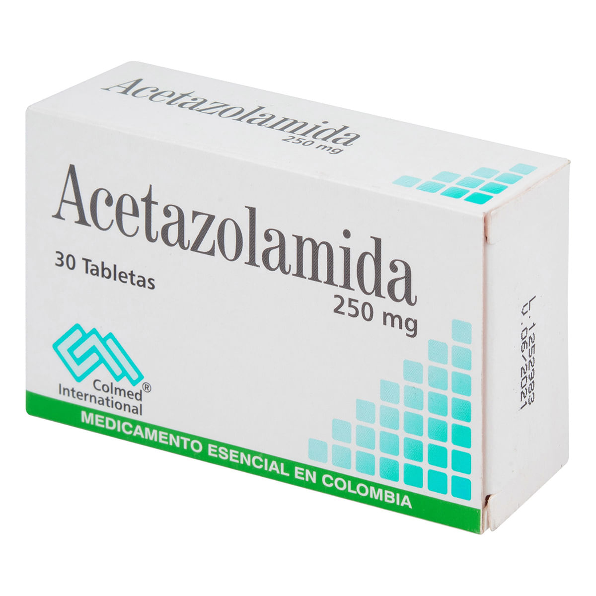 Acetazolamida 250 Mg Colmed Caja X 30 Tabletas.