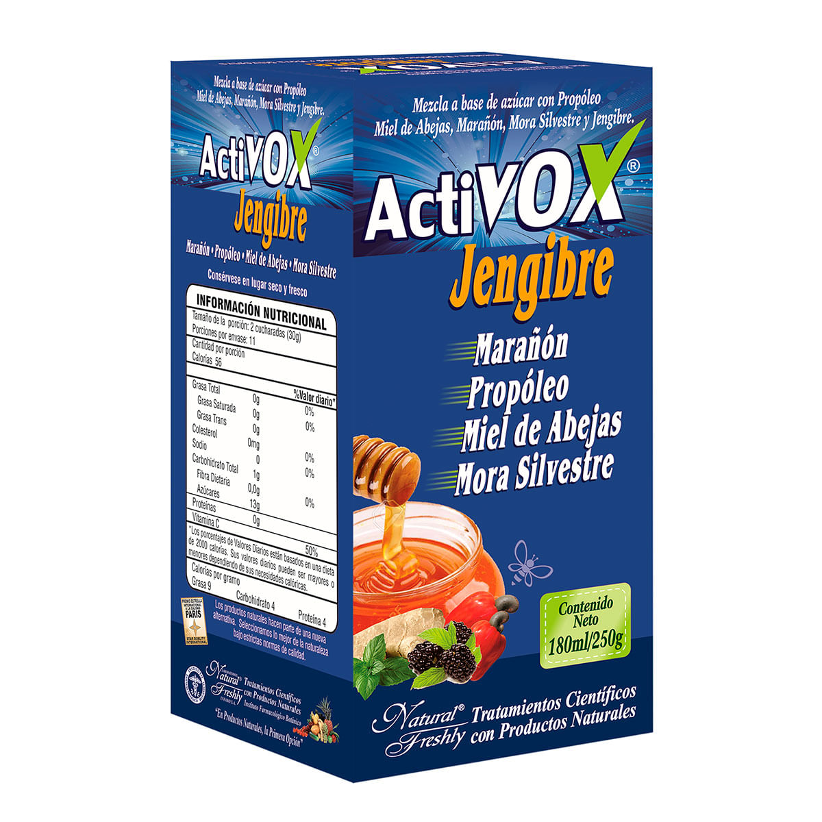 Mezcla Activox Jengibre Natural Freshly Frasco x 180 mL