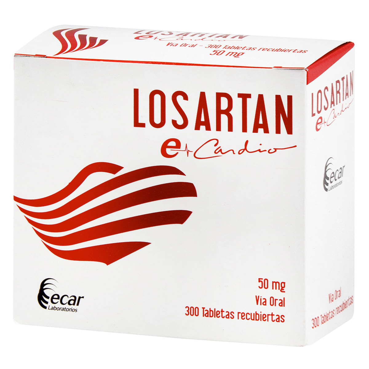 Losartan 50 Mg Ecar Caja X 300 Tabletas Recubiertas.