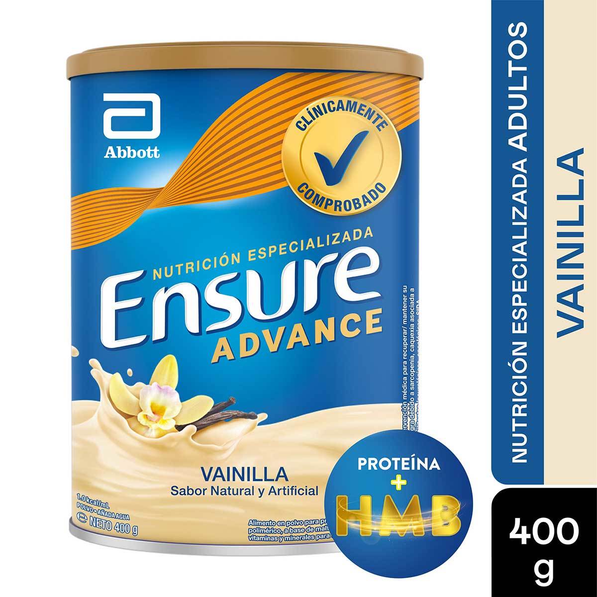 Alimento Abbott Ensure Advance Vainilla Polvo Tarro x 400 g