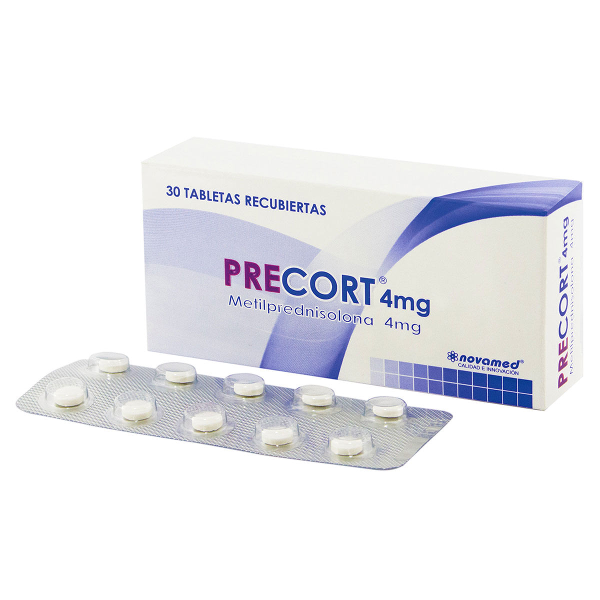 Precort 4 Mg Novamed Caja X 30 Tabletas Recubiertas.