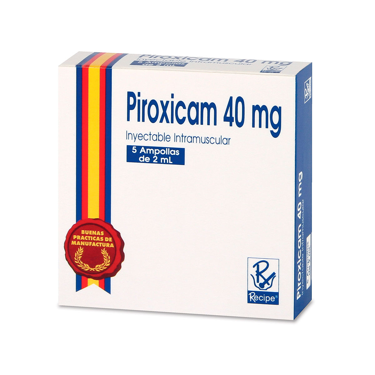 Piroxicam 40 Mg Recipe 2 Ml Caja X 5 Ampollas.