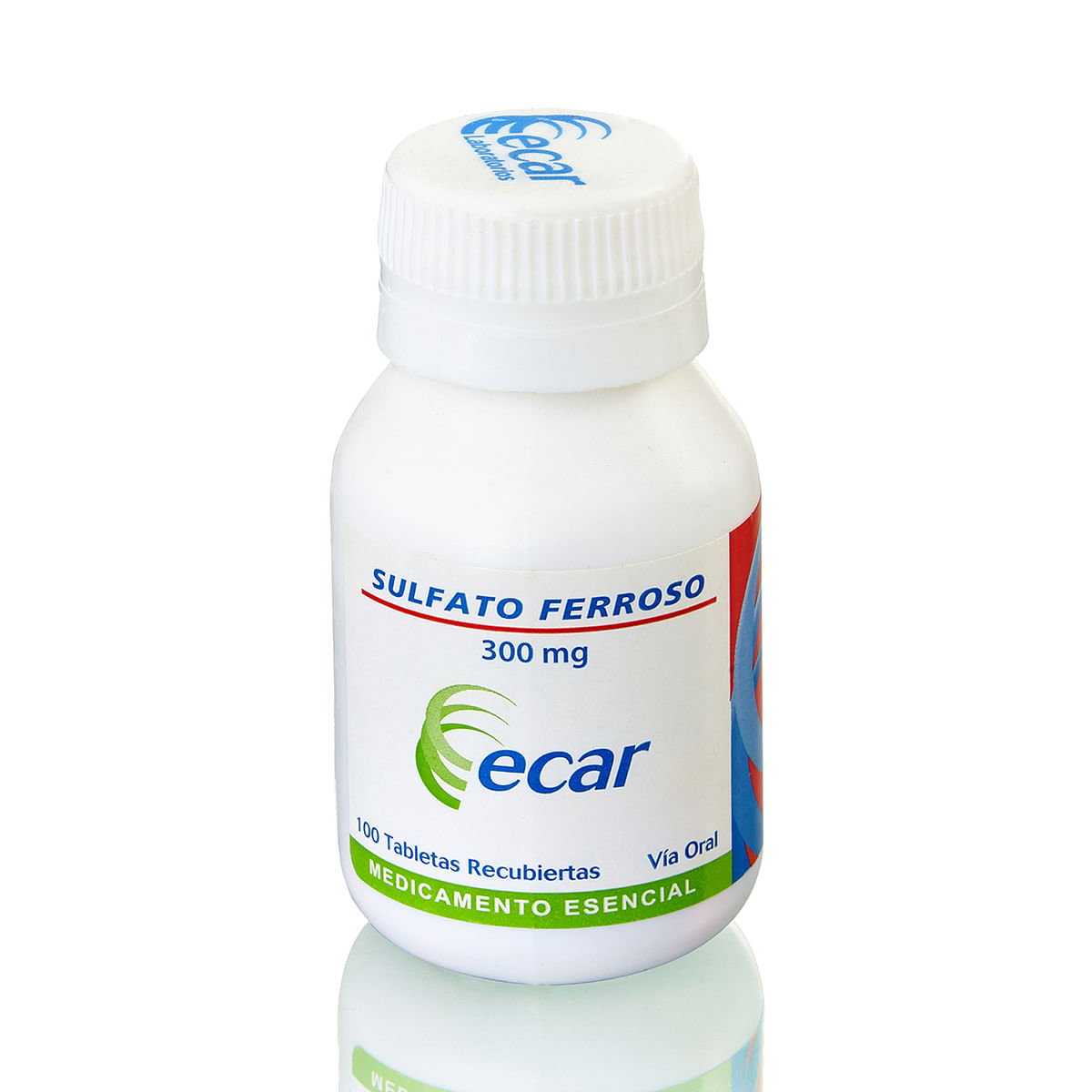 Sulfato Ferroso 300 Mg Ecar Frasco X 100 Tabletas Recubiertas.