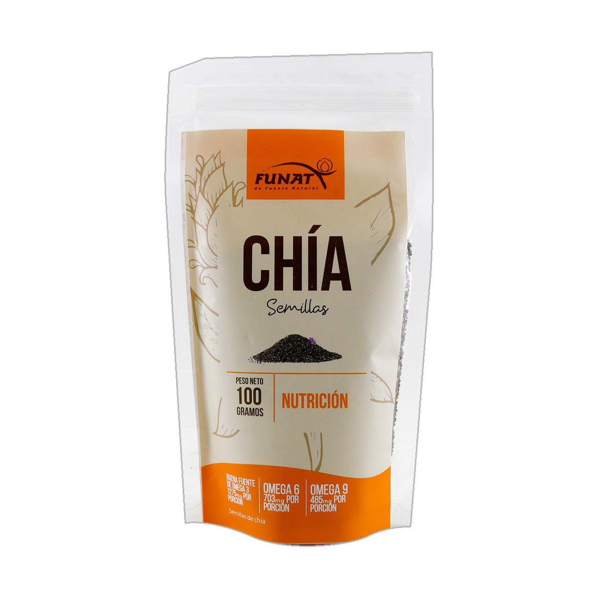 Semillas De Chía Funat Doypack X 100 G.