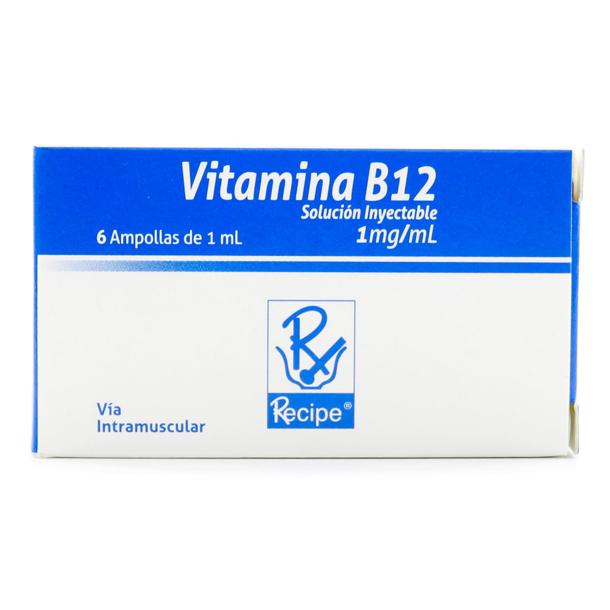 Solución Inyectable Vitamina B12 1 Mg/Ml Recipe Caja X 6 Ampollas.