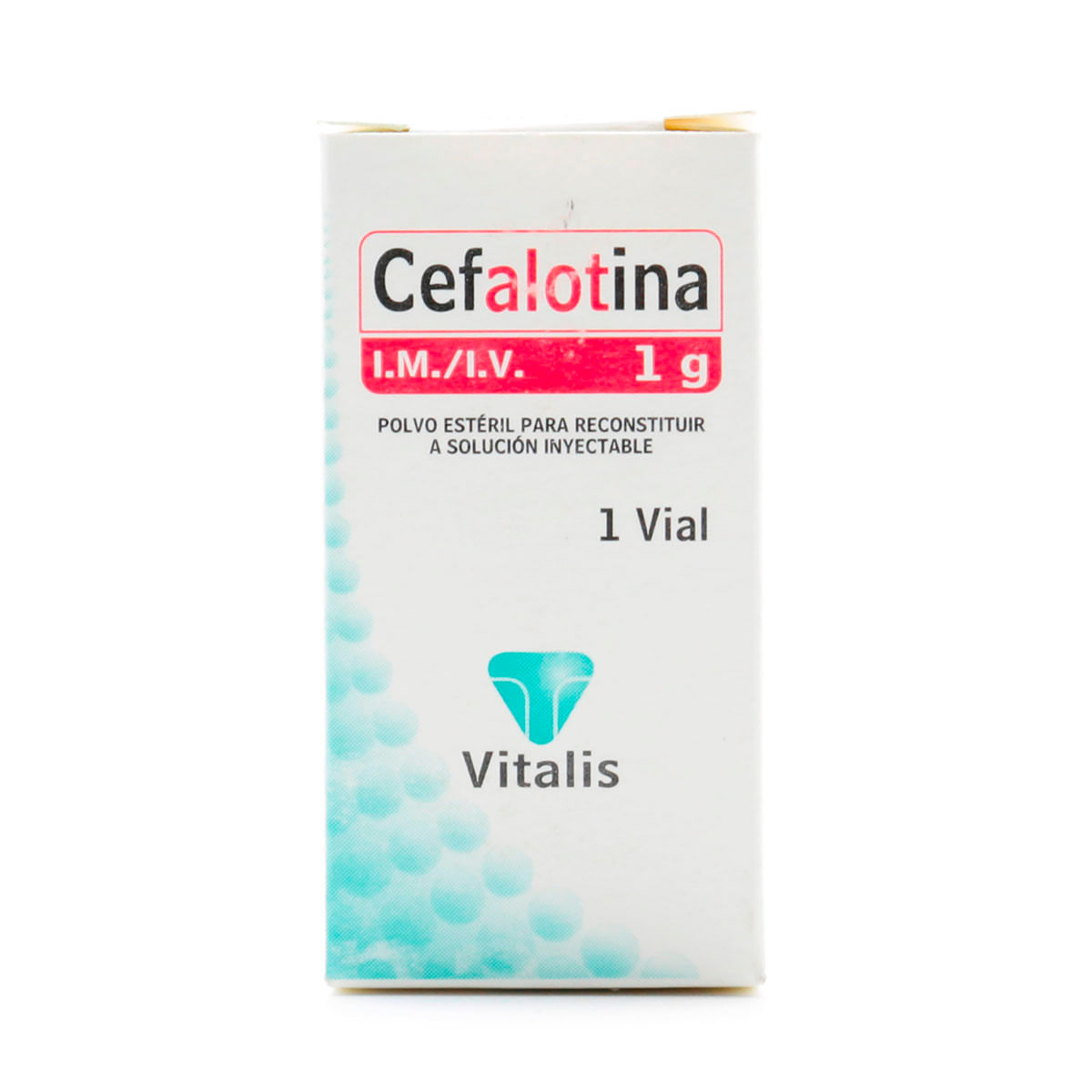 Solución Inyectable Cefalotina 1 G Vitalis Polvo Caja X 1 Vial.