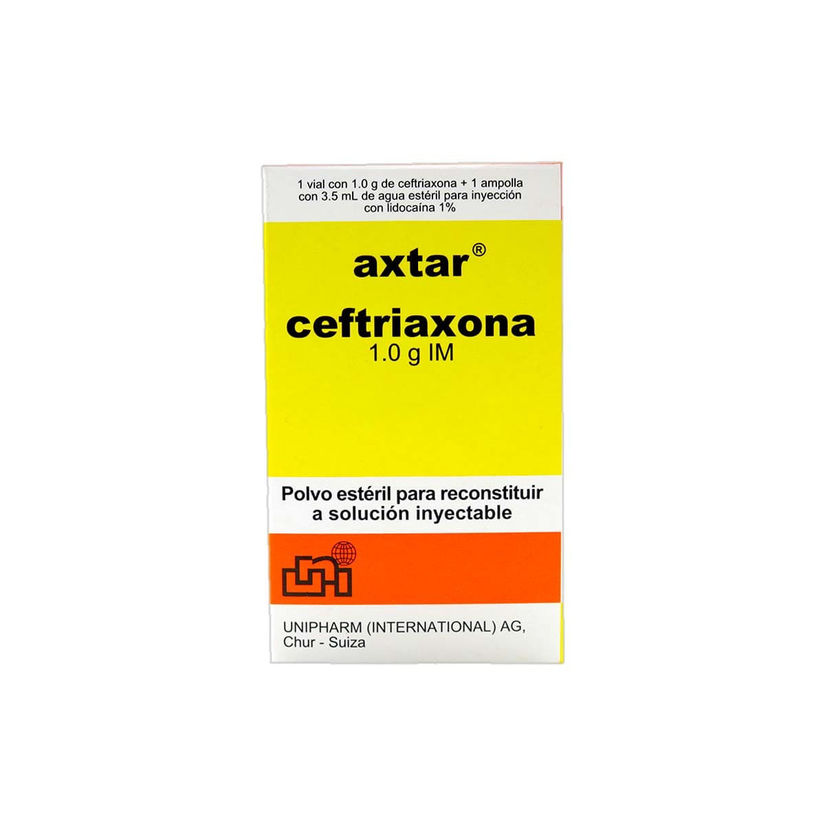 Solución Inyectable Axtar 1.0 G Im Unipharm Polvo Caja X 1 Ampolla.