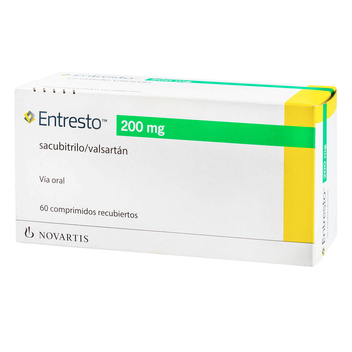 Entresto 200 Mg Novartis Caja X 30 Comprimidos Recubiertos.