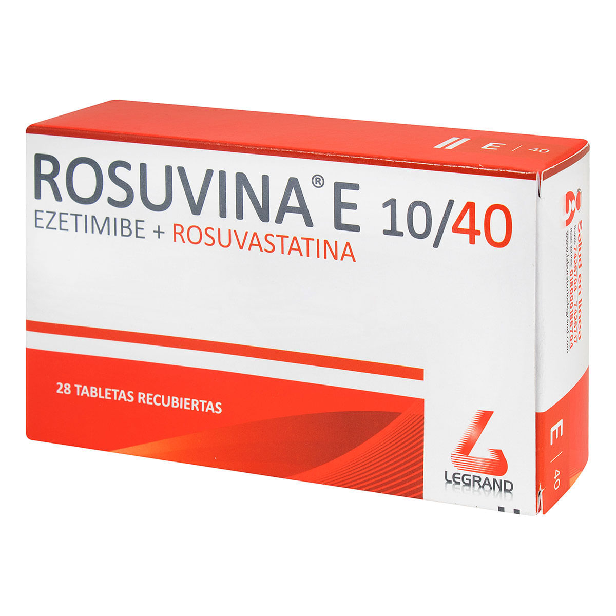 Rosuvina E 10/40 Mg Legrand Caja X 28 Tabletas Recubiertas.