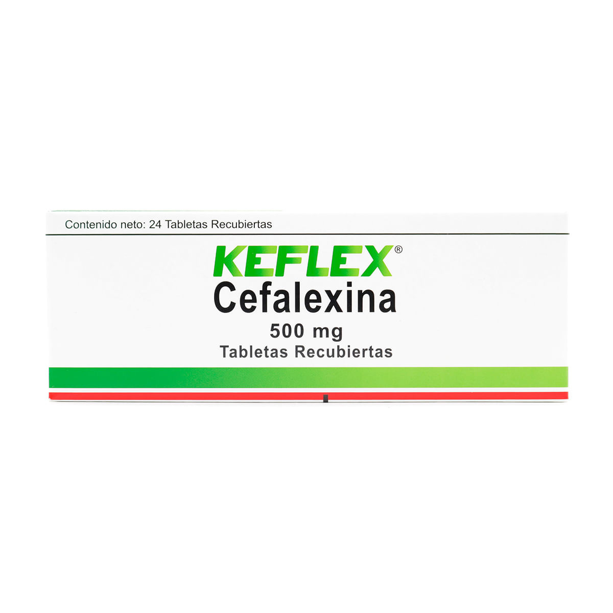 Keflex 500 G Caja X 24 Tabletas Recubiertas.