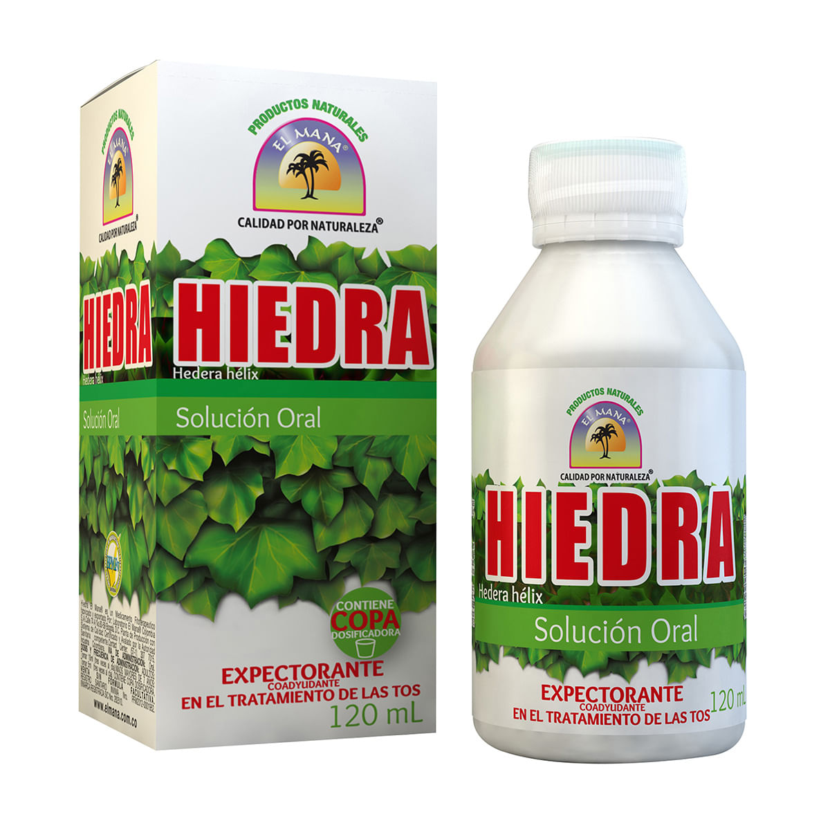 Solución Oral Hiedra Expectorante El Mana Frasco X 120 Ml.