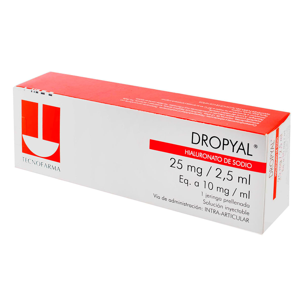 Solución Inyectable Dropyal 25 Mg/2.5 Ml Tecnofarma Caja X 1 Jeringa Prellenada.