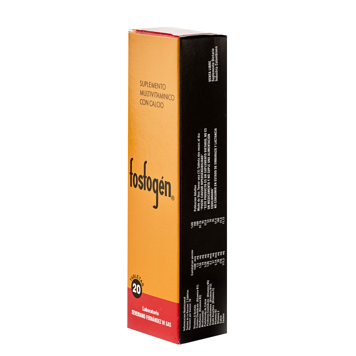 Suplemento Multivitamínico Fosfogén Severiano Caja X 20 Tabletas.