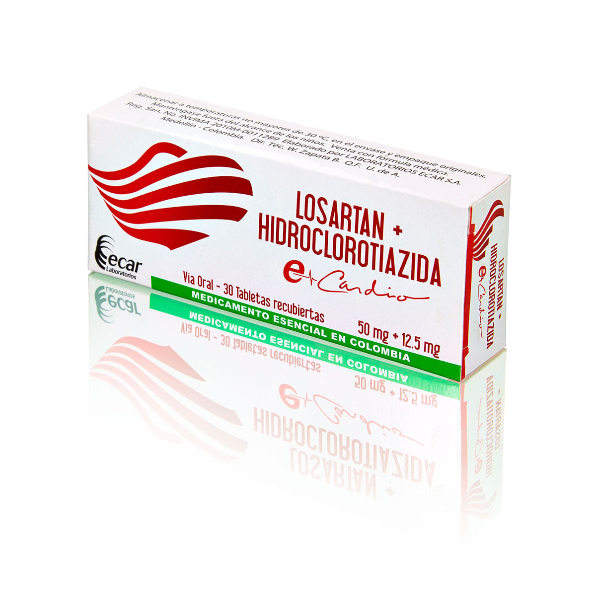 Losartan 50 Mg Ecar Caja X 30 Tabletas Recubiertas.