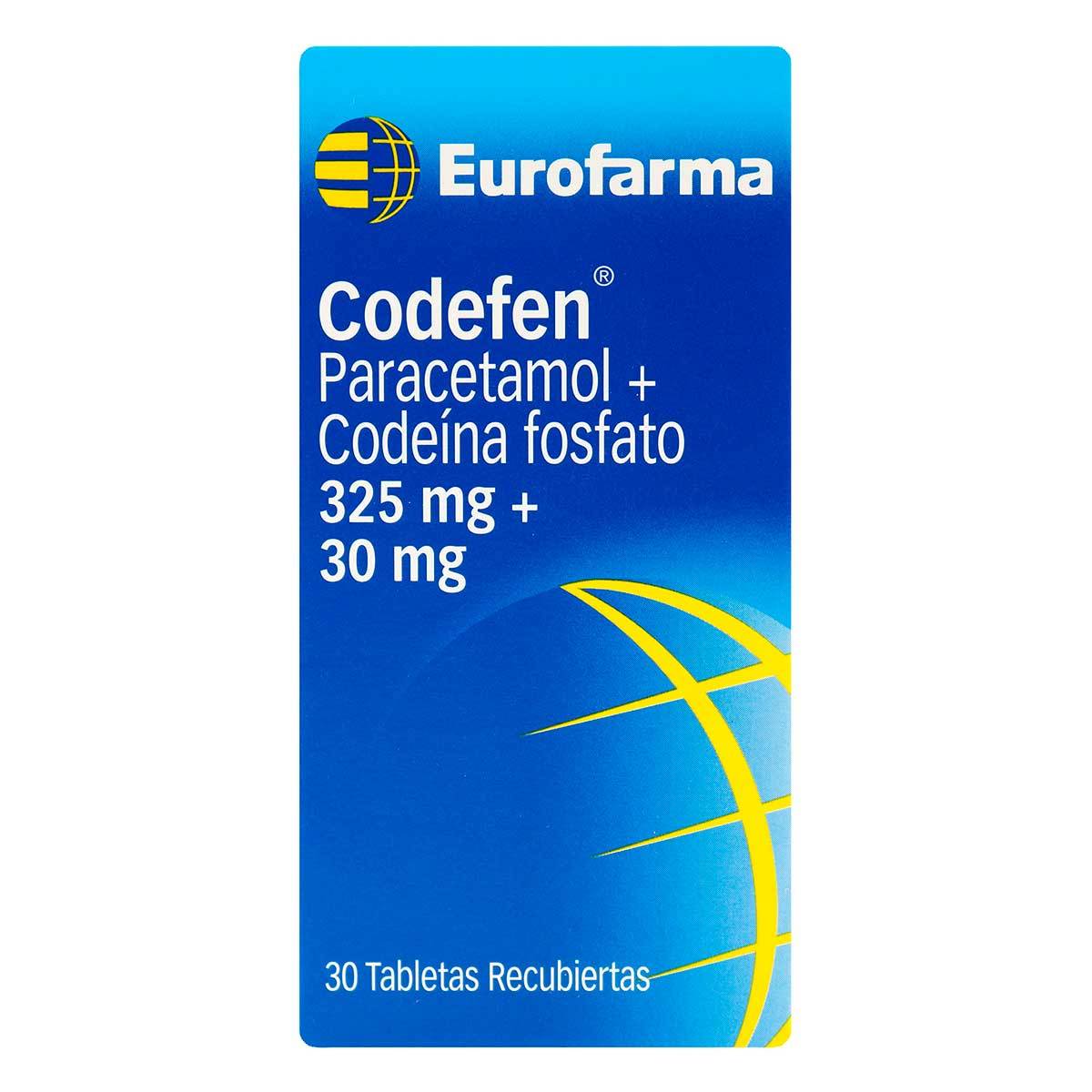 Codefen 325 Mg/30 Mg Eurofarma Caja X 30 Tabletas Recubiertas.