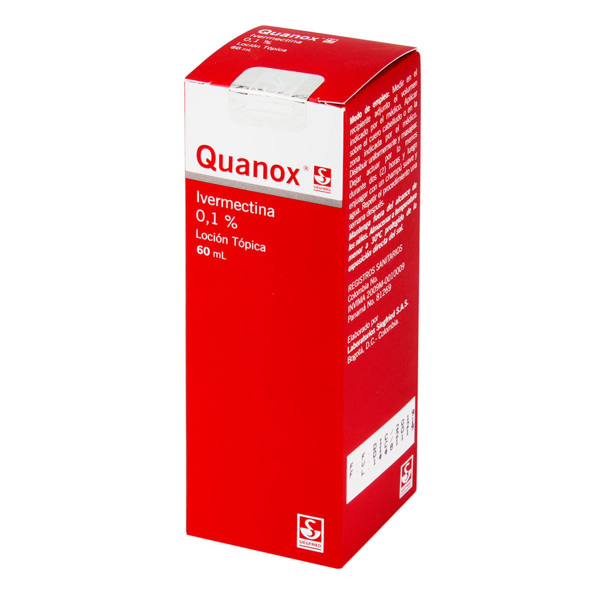 Loción Tópica Quanox 0.1% Siegfried Frasco X 60 Ml.