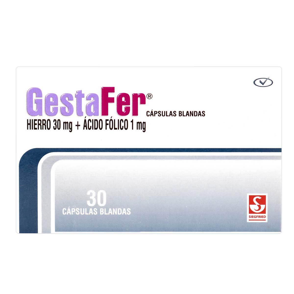 Gestafer 30 Mg/1 Mg Procaps Caja X 30 Cápsulas Blandas.