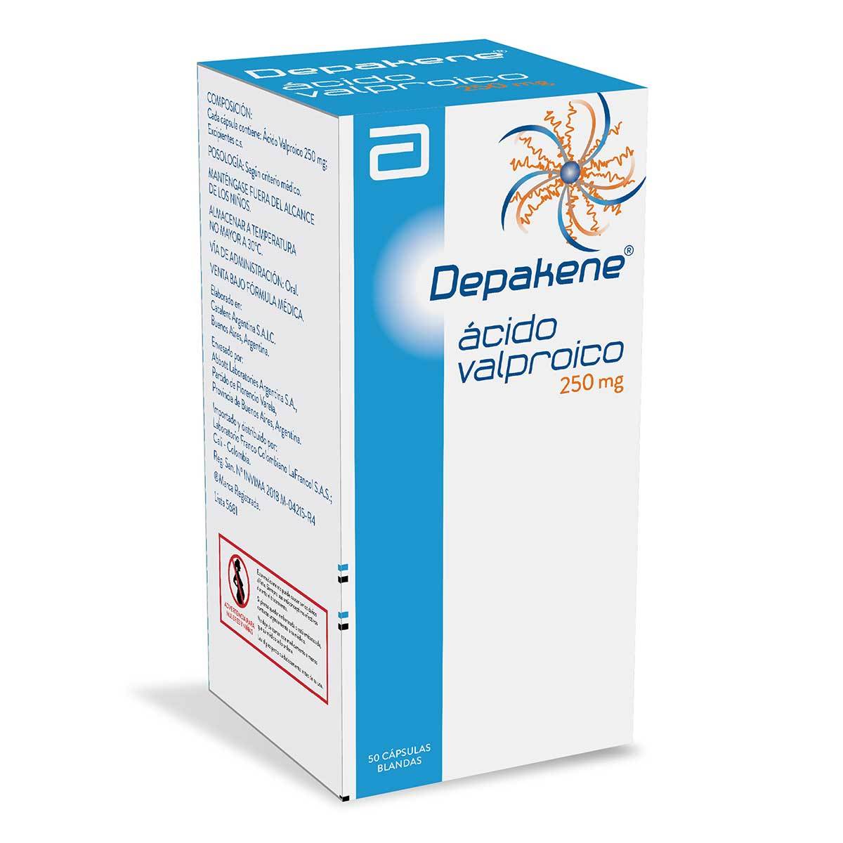 Depakene 250 Mg Abbott Caja X 50 Cápsulas Blandas