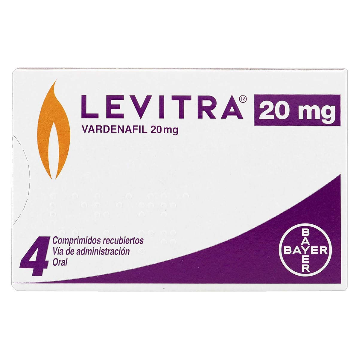Levitra 20 Mg Bayer Caja X 4 Comprimidos Recubiertos.