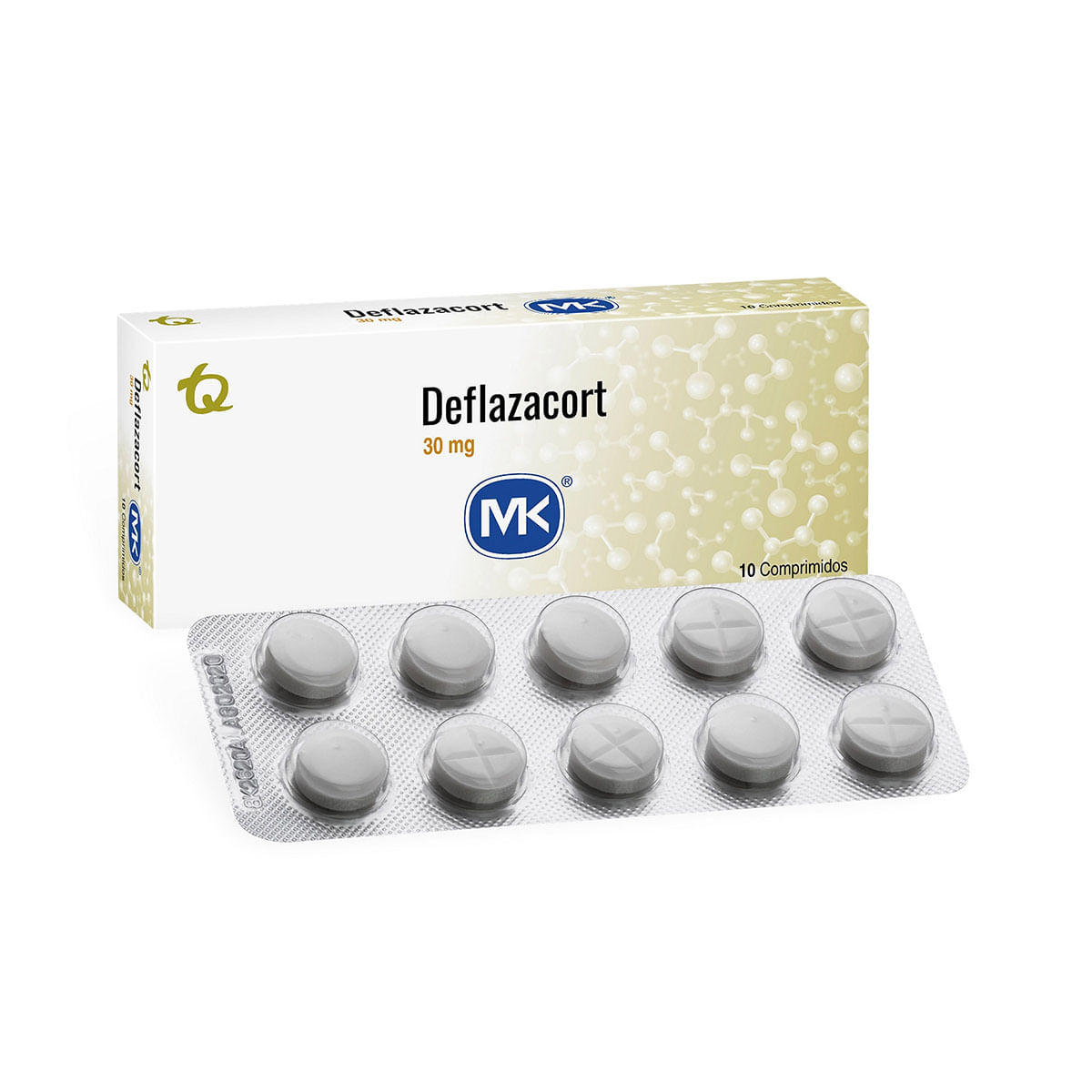 Deflazacort 30 Mg Mk Caja X 10 Comprimidos.