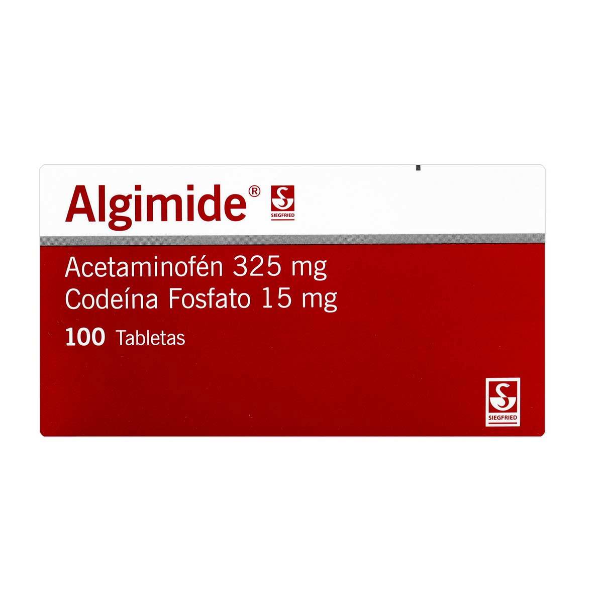 Algimide 325 Mg/15 Mg Siegfried Caja X 100 Tabletas.