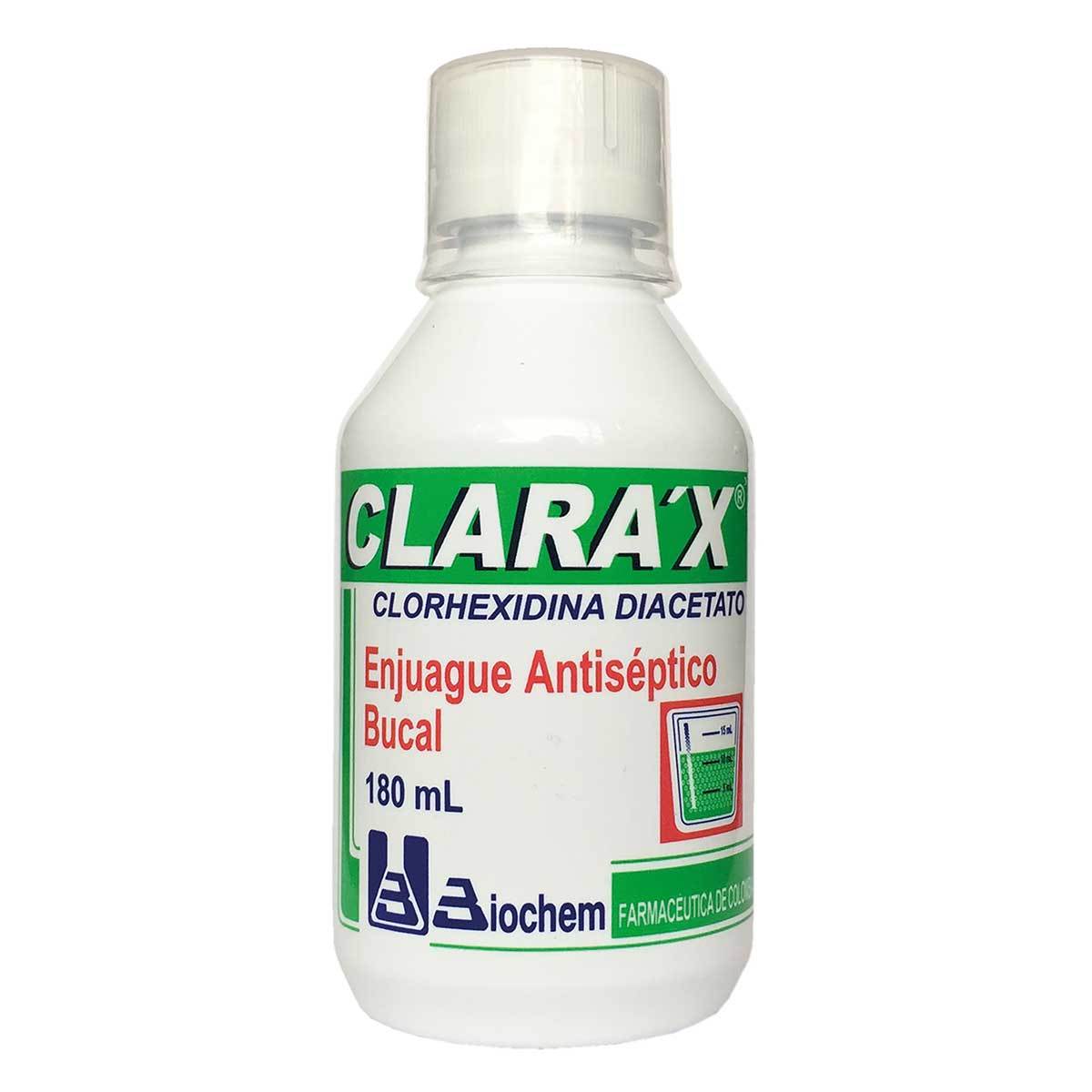 Enjuague Bucal Clarax Biochem Antiséptico Frasco X 180 Ml.