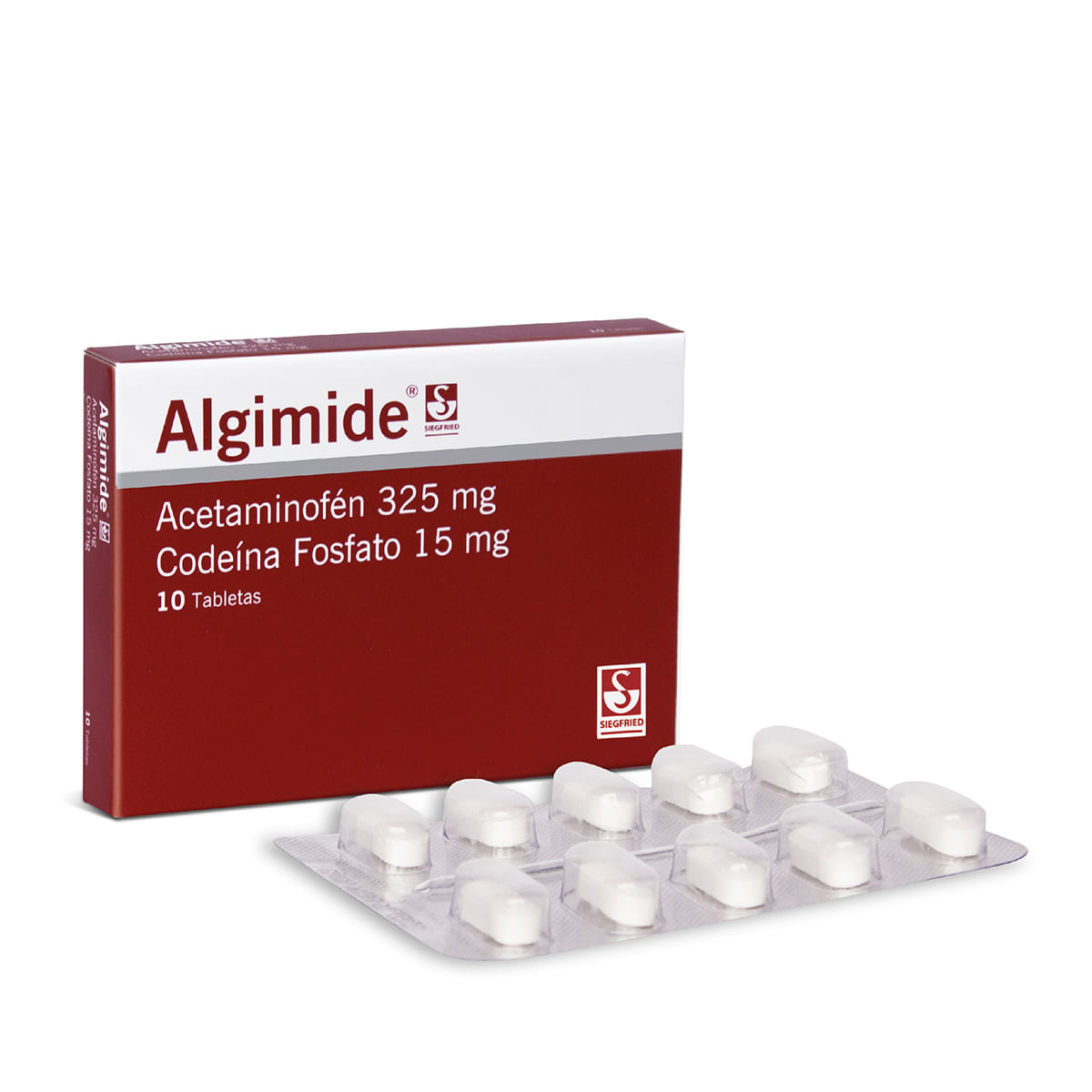 Algimide 325 Mg/15 Mg Siegfried Caja X 10 Tabletas.