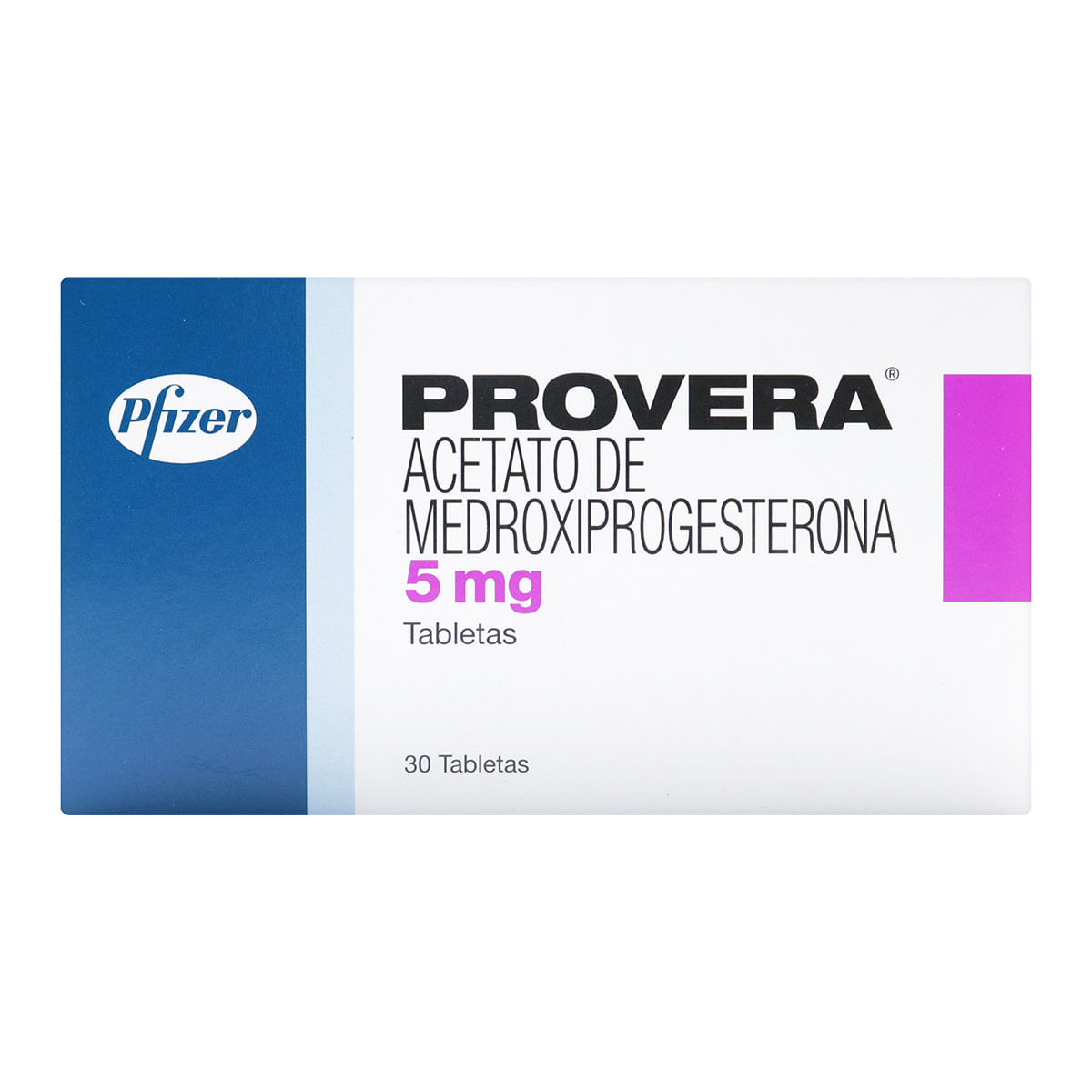 Provera 5 Mg Pfizer Caja X 30 Tabletas.