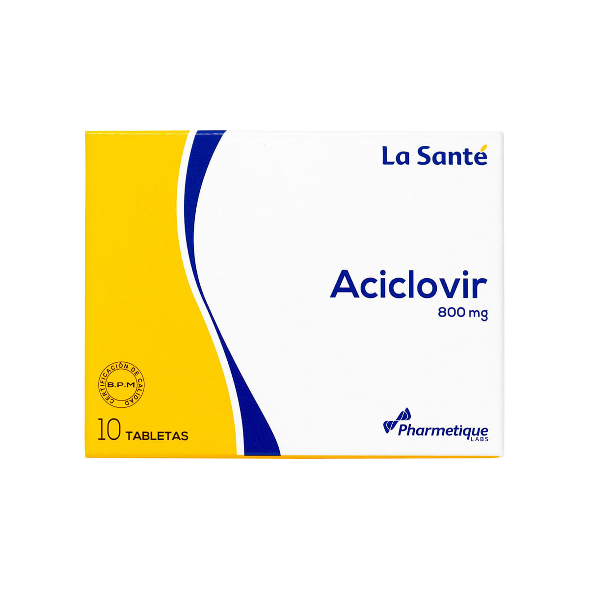 Aciclovir 800 mg La Santé Caja x 10 Tabletas