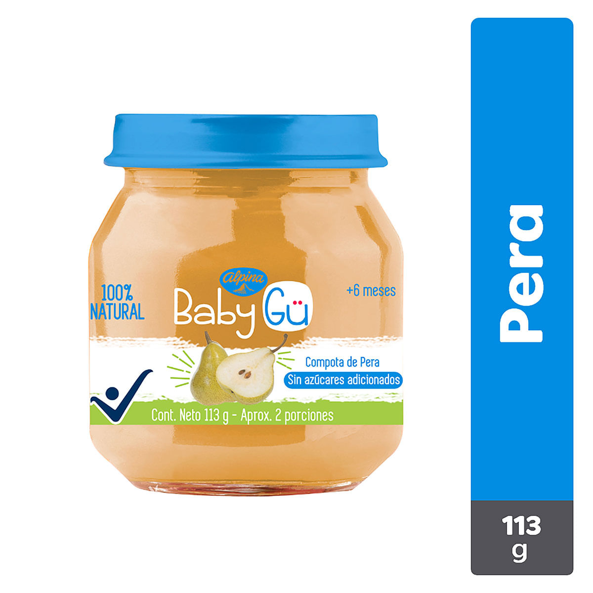 Compota Alpina Baby Gü De Pera Frasco X 113 G.