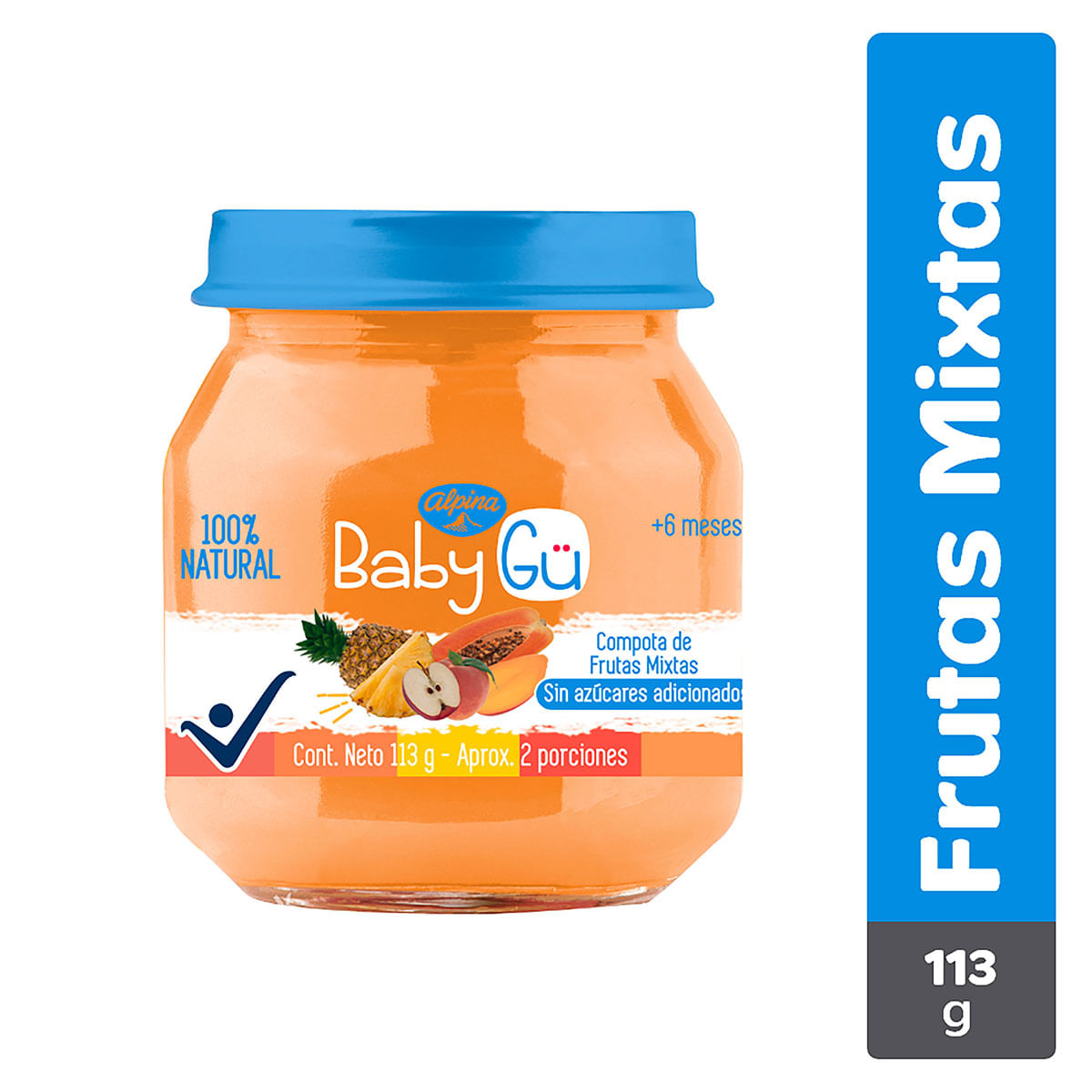 Compota Alpina Baby Gü De Frutas Mixtas Frasco X 113 G.