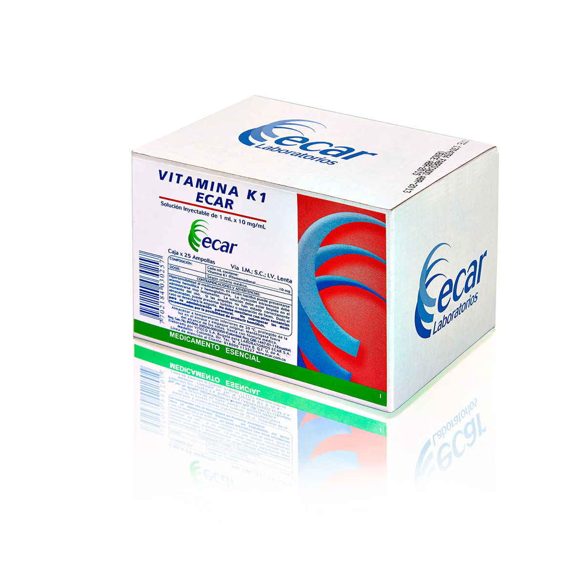 Solución Inyectable Vitamina K1 10 Mg/Ml Ecar Caja X 25 Ampollas.