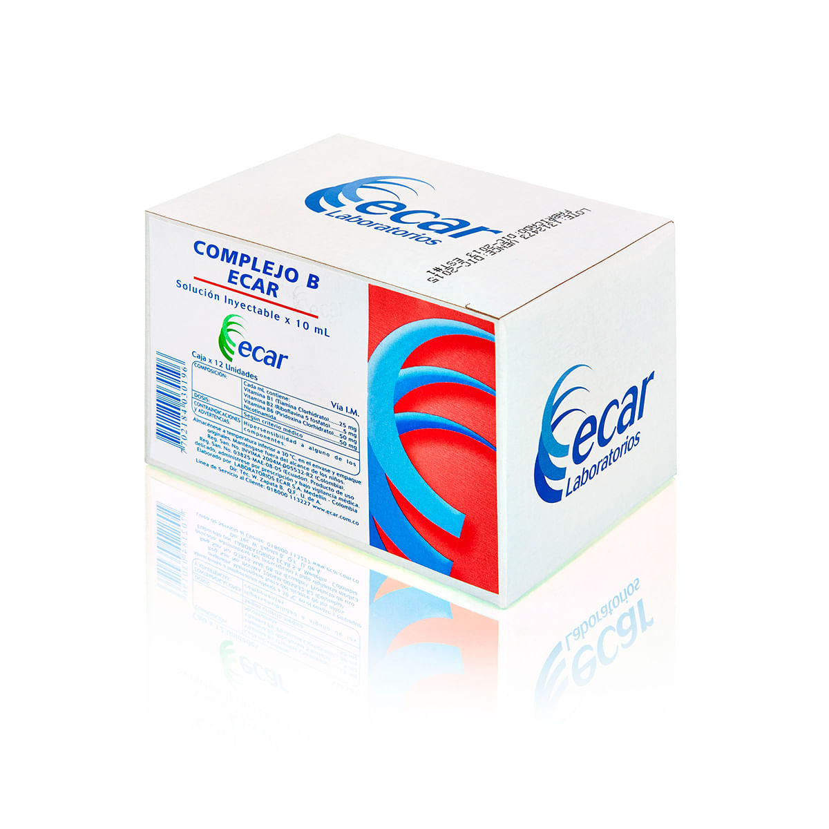 Solución Inyectable Vitamina B10 Ampollas x 10 mL Ecar.