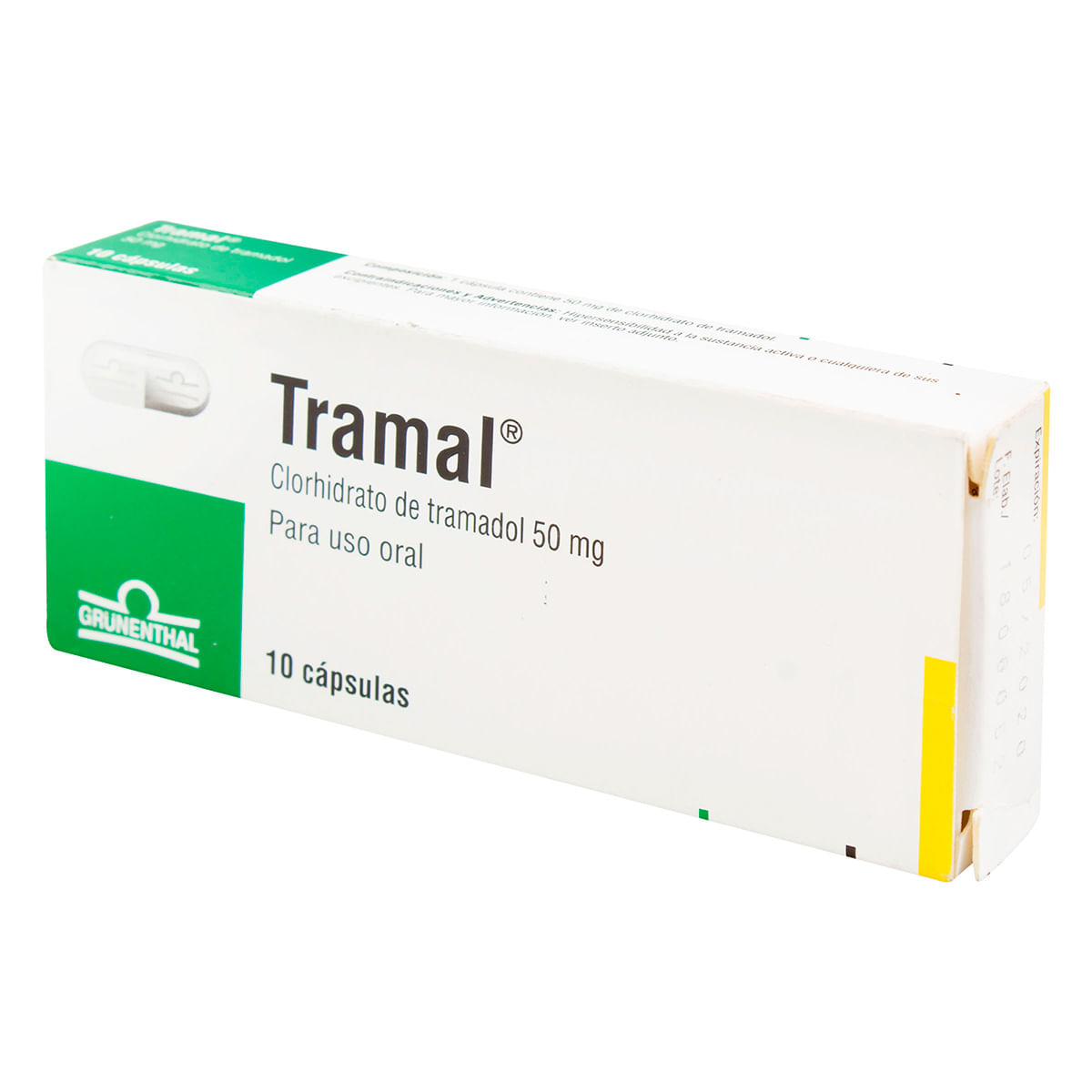 Tramal 50 Mg Grunenthal Caja X 10 Cápsulas.