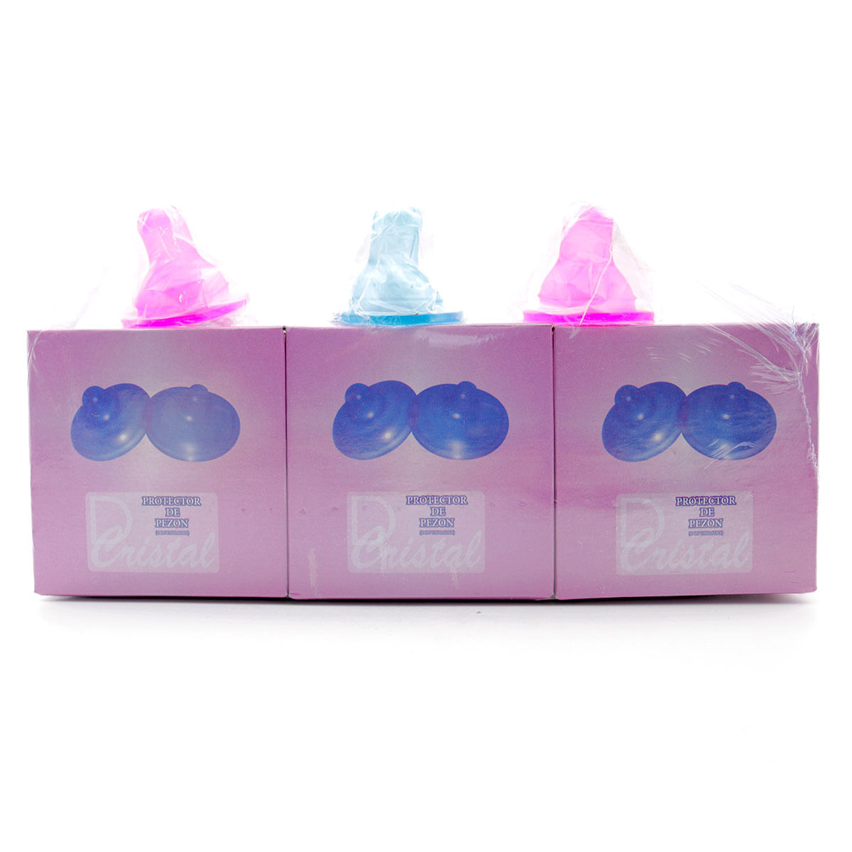 Protector De Pezón D Cristal Caja X 2 Ud Paquete X 3 Uds + 3 Chupos.