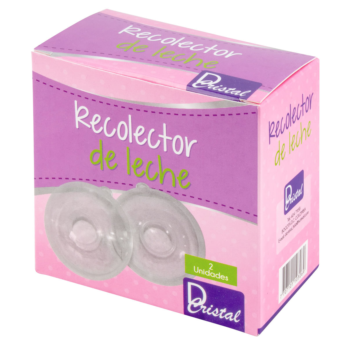Recolector de Leche D Cristal Caja x 2 Uds.