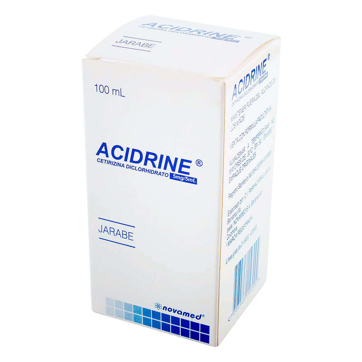 Jarabe Acidrine 5 Mg/5 Ml Novamed Frasco X 100 Ml.