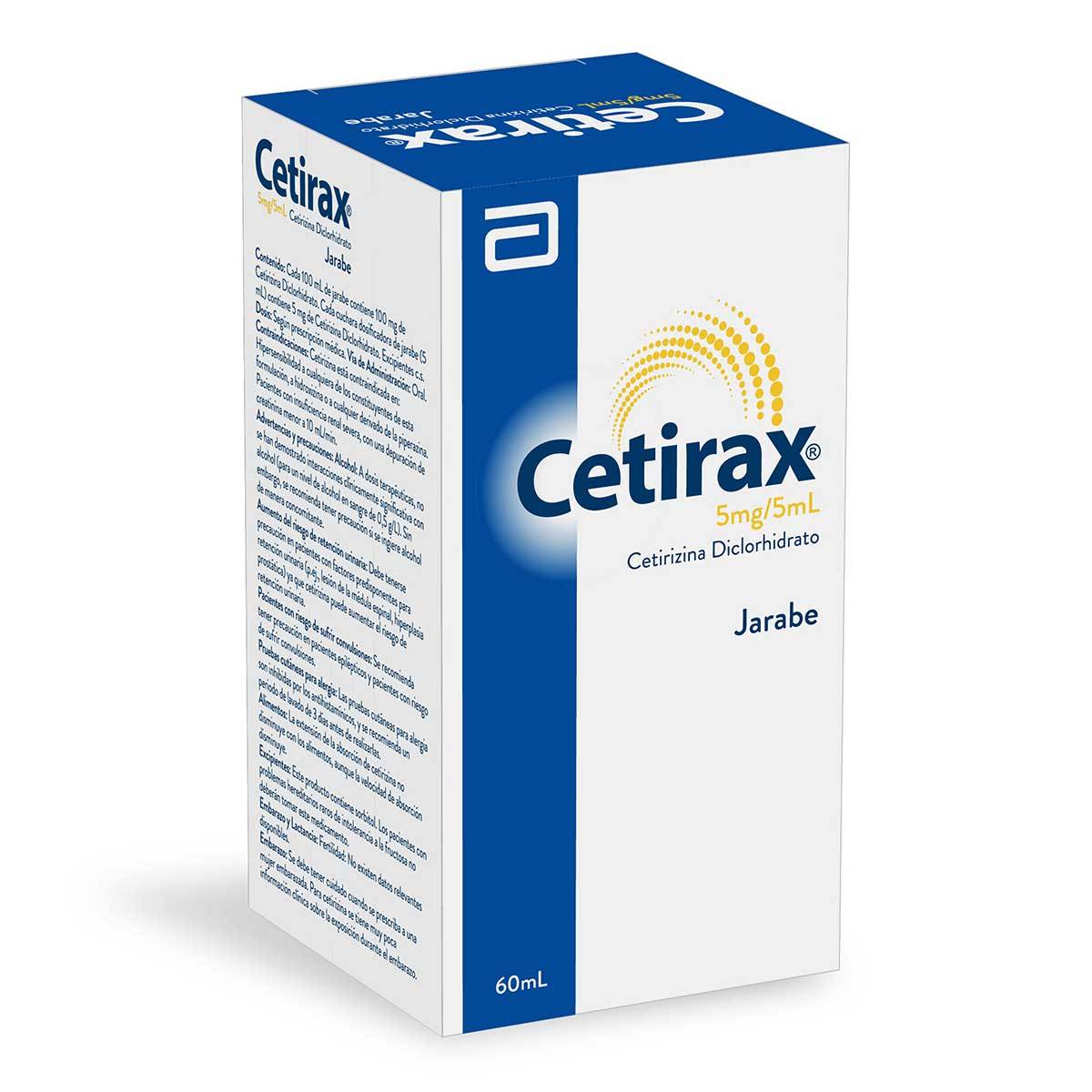 Jarabe Cetirax 5 Mg/5 Ml Abbott Frasco X 60 Ml.