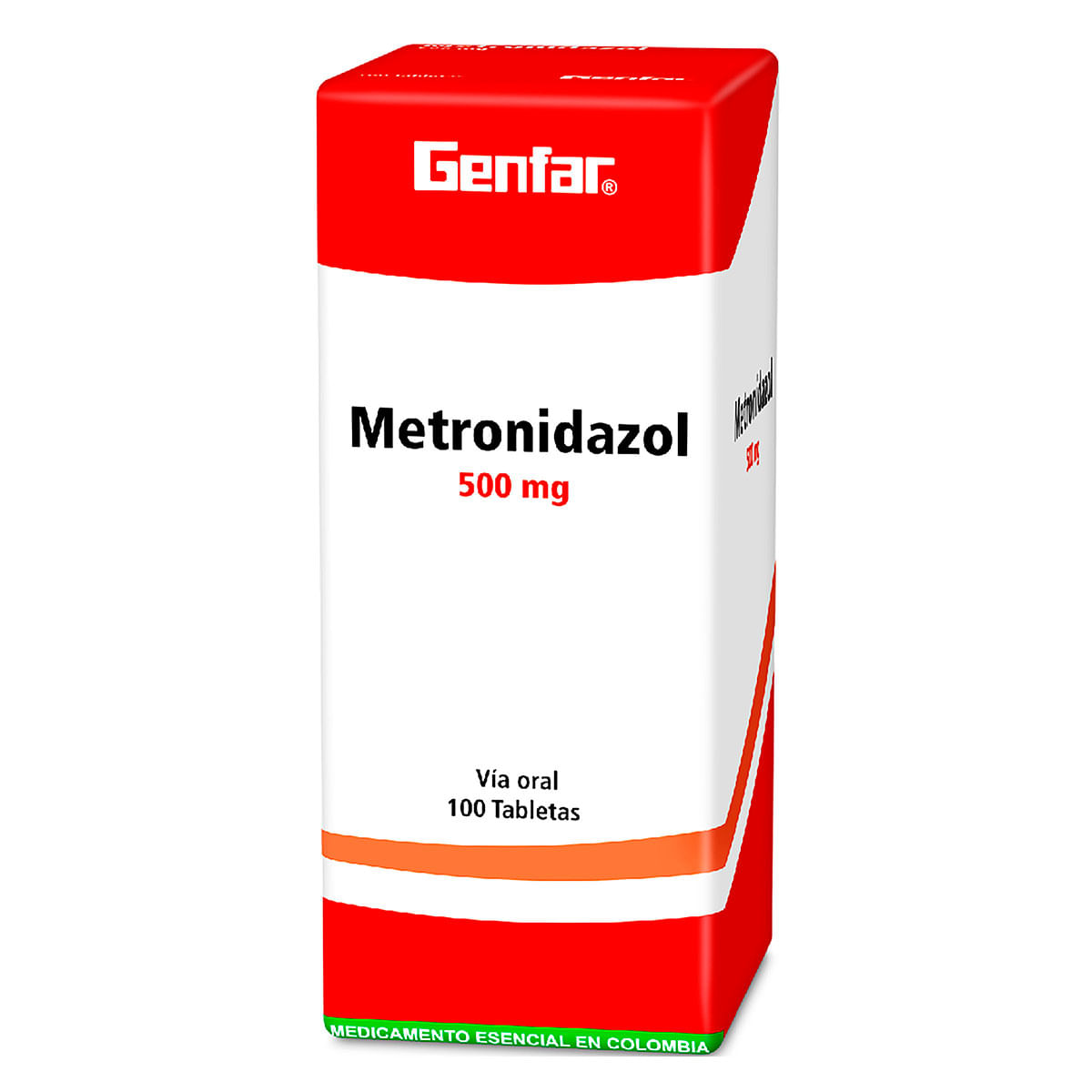 Metronidazol 500 Mg Genfar Caja X 100 Tabletas.
