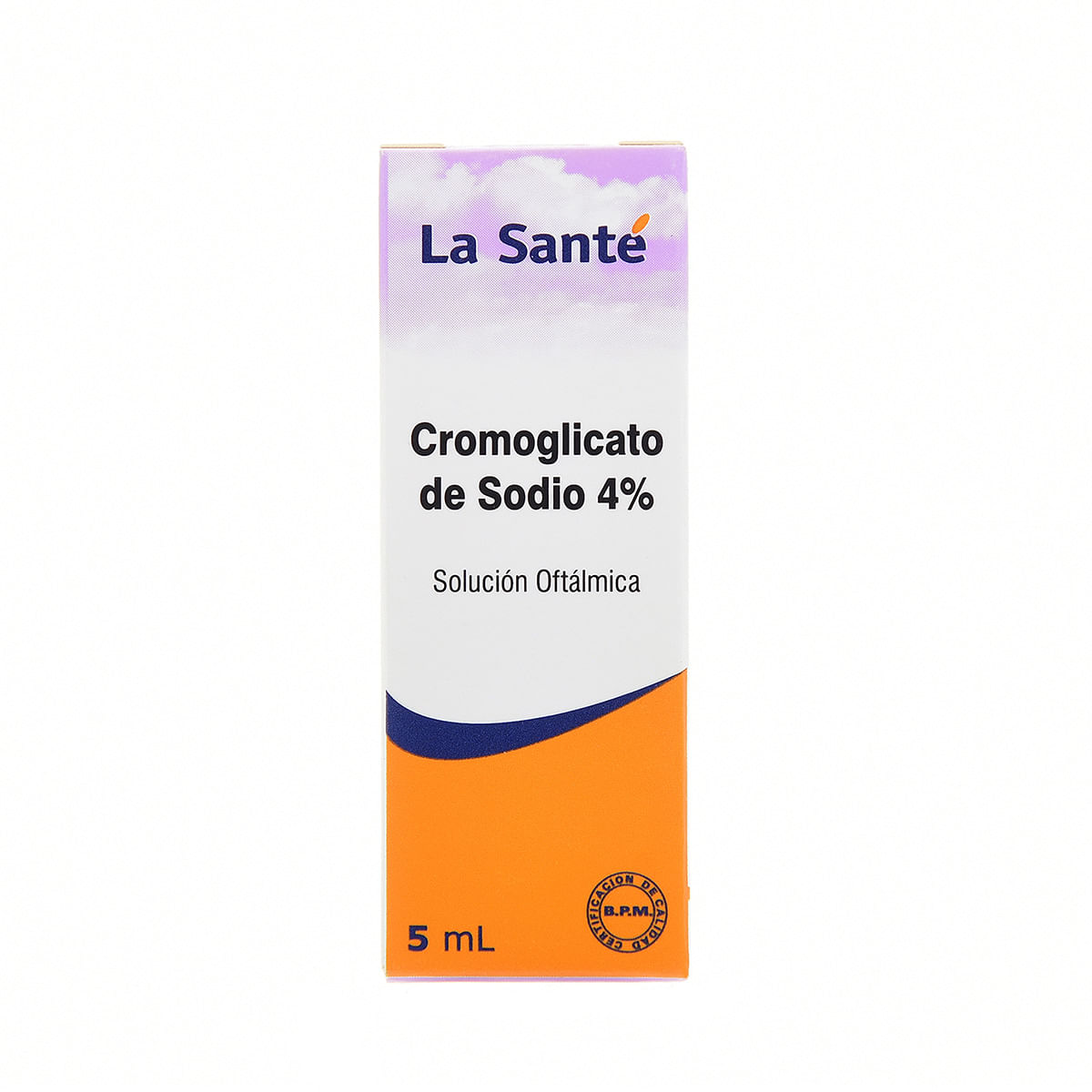 Solución Oftálmica Cromoglicato De Sodio 4% La Santé Frasco X 5 Ml.