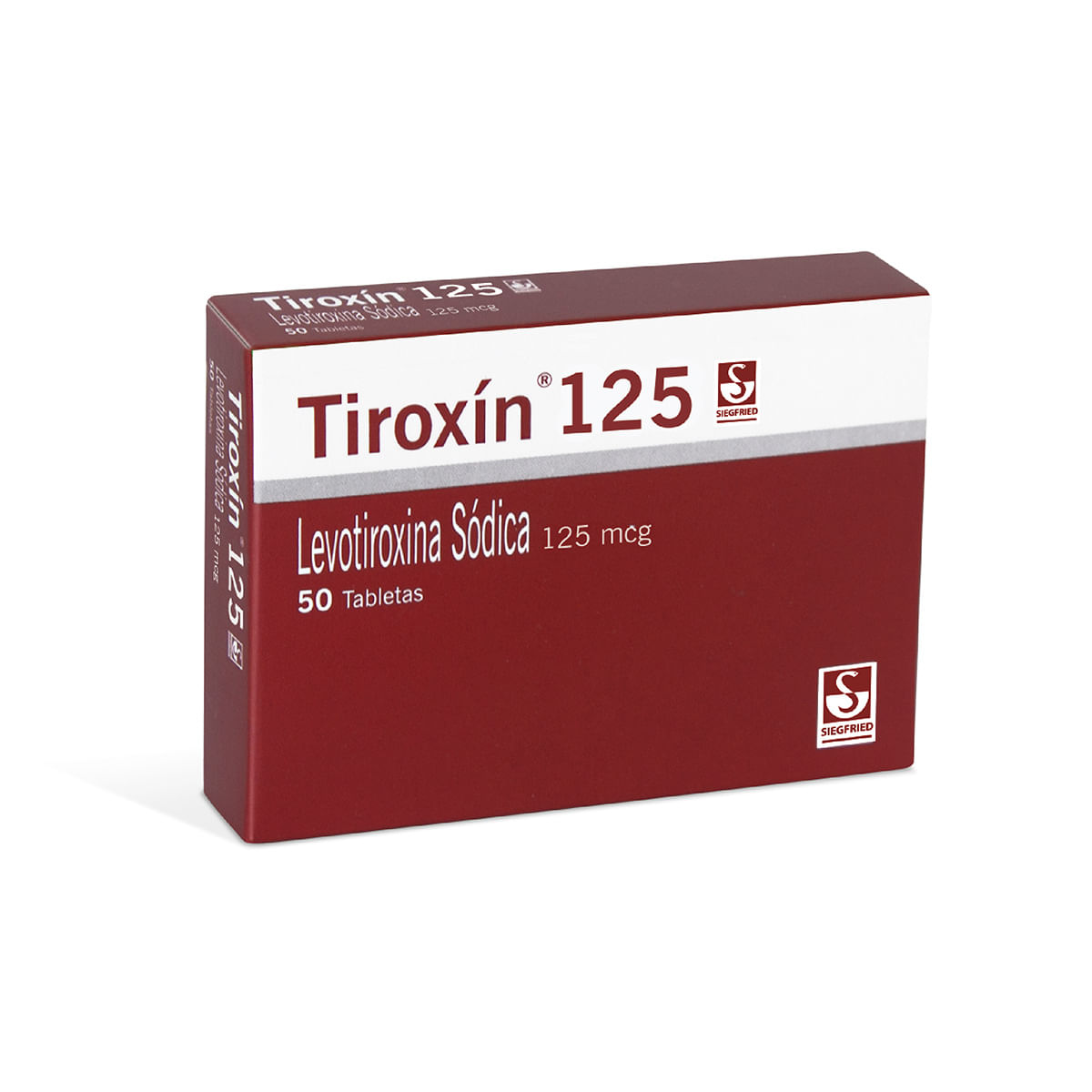 Tiroxín 125 Mcg Siegfried Caja X 50 Tabletas.