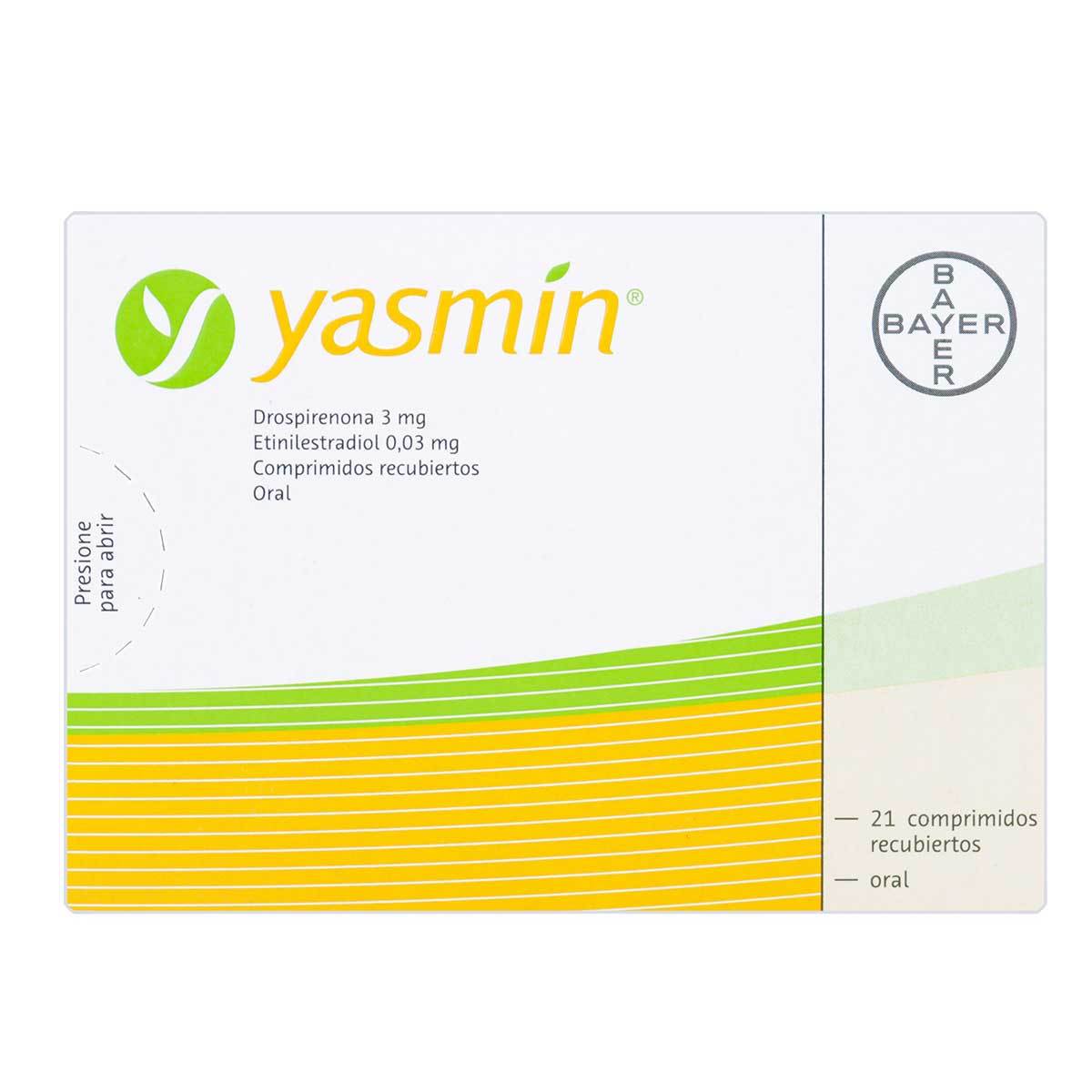 Yasmín 3 Mg/0.03 Mg Bayer Caja X 21 Comprimidos Recubiertos.