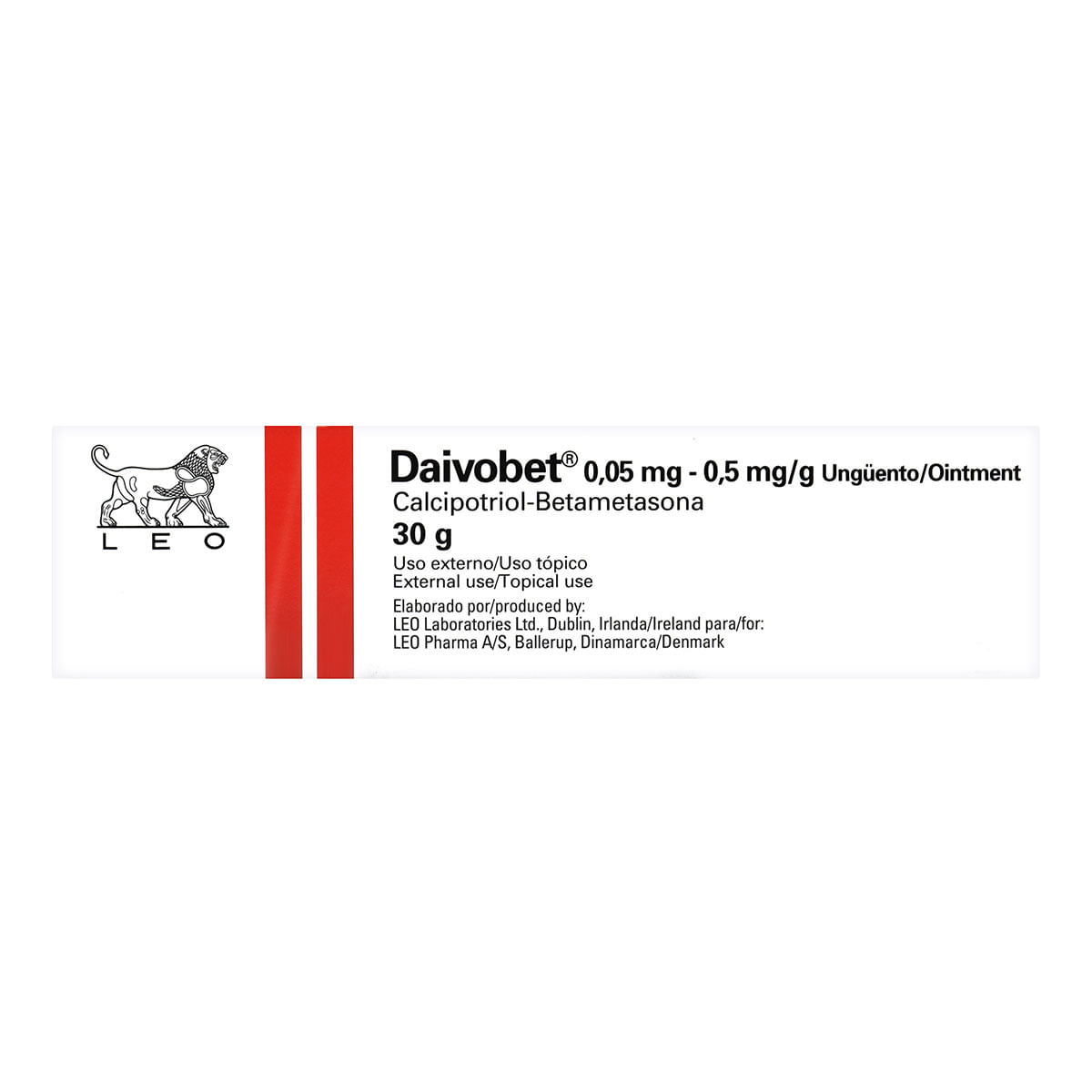 Ungüento Tópico Daivobet 0.05 Mg/0.5 Mg Leo Tubo X 30 G.