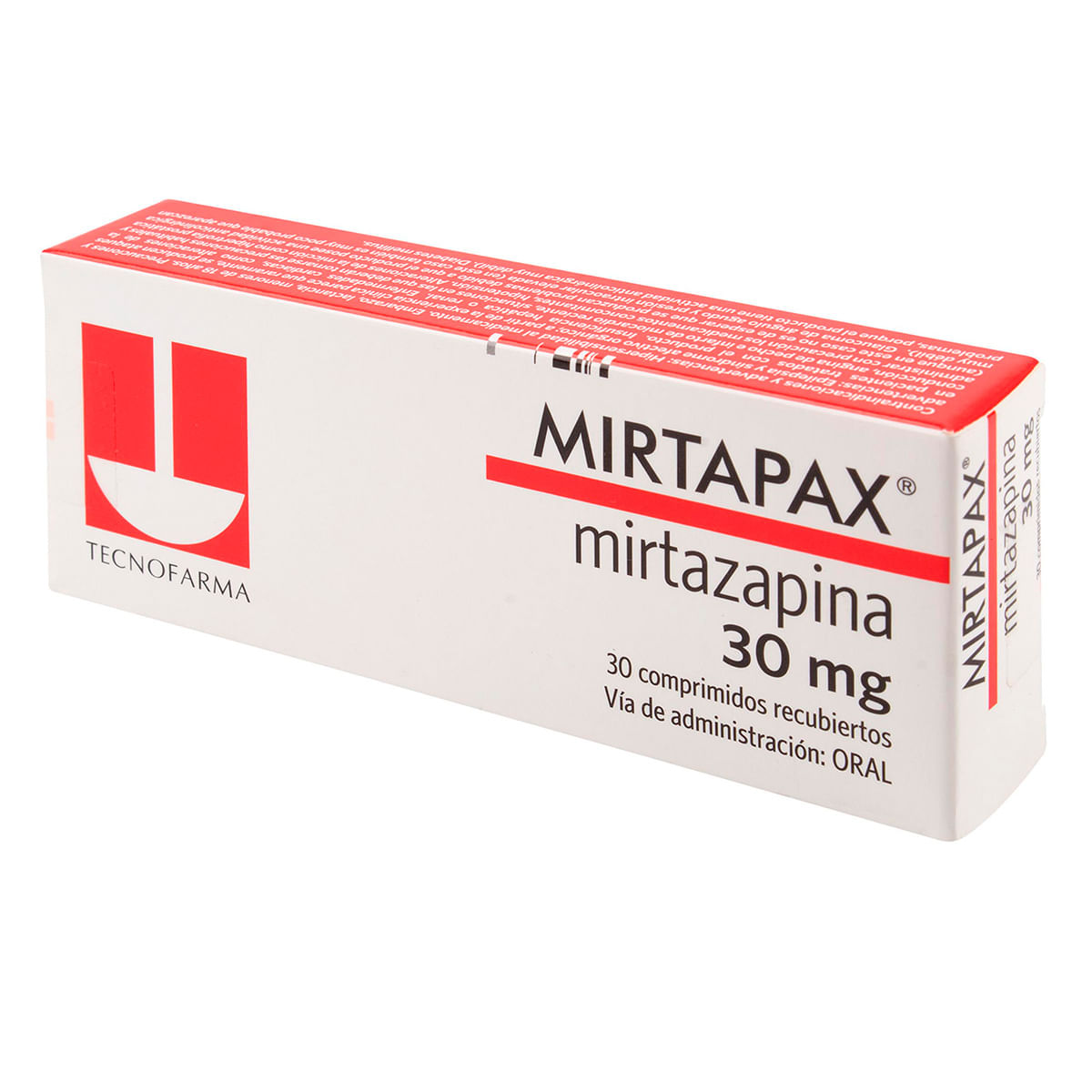 Mirtapax 30 Mg Tecnofarma Caja X 30 Comprimidos Recubiertos.