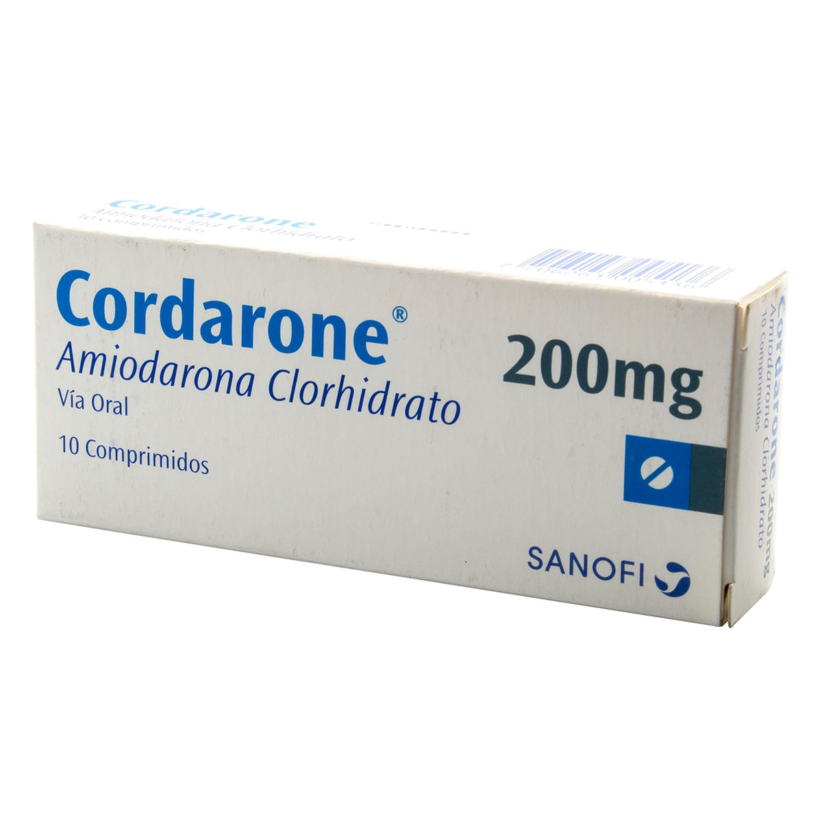 Cordarone 200 Mg Sanofi Caja X 10 Comprimidos.