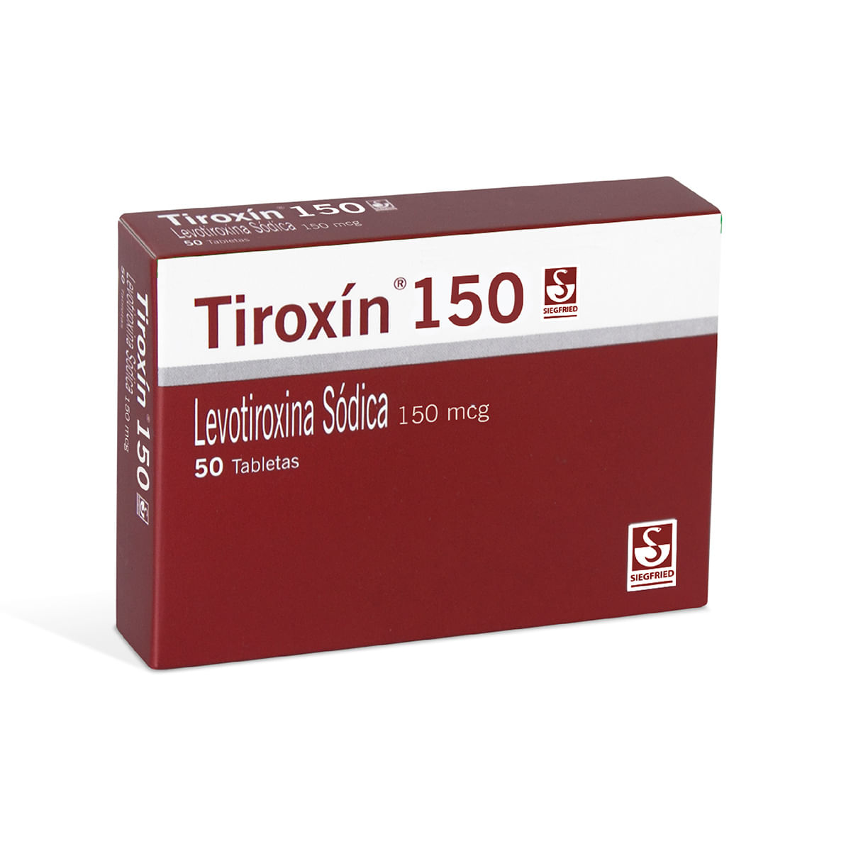 Tiroxín 150 Mcg Siegfried Caja X 50 Tabletas.