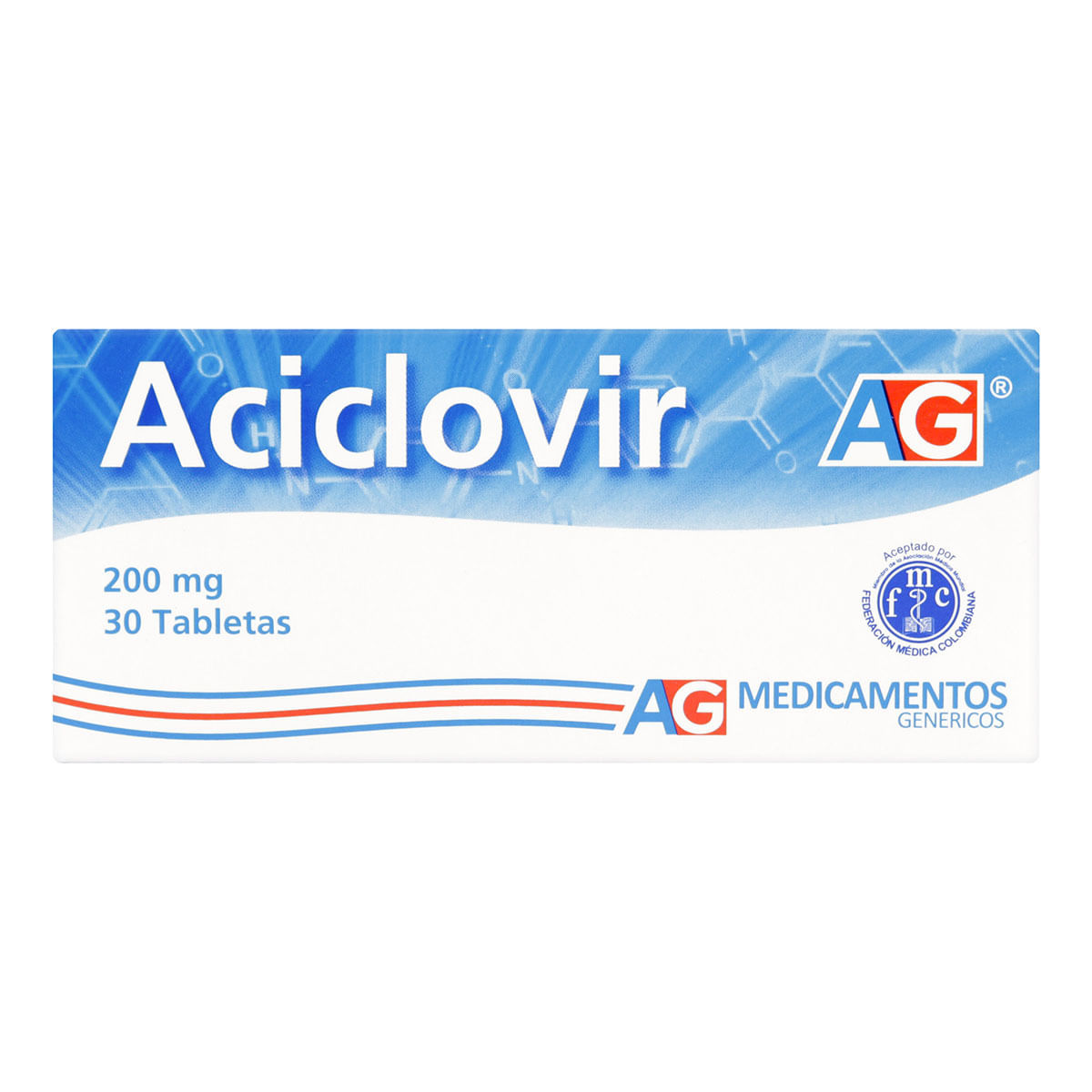 Aciclovir 200 Mg Ag Caja X 30 Tabletas.