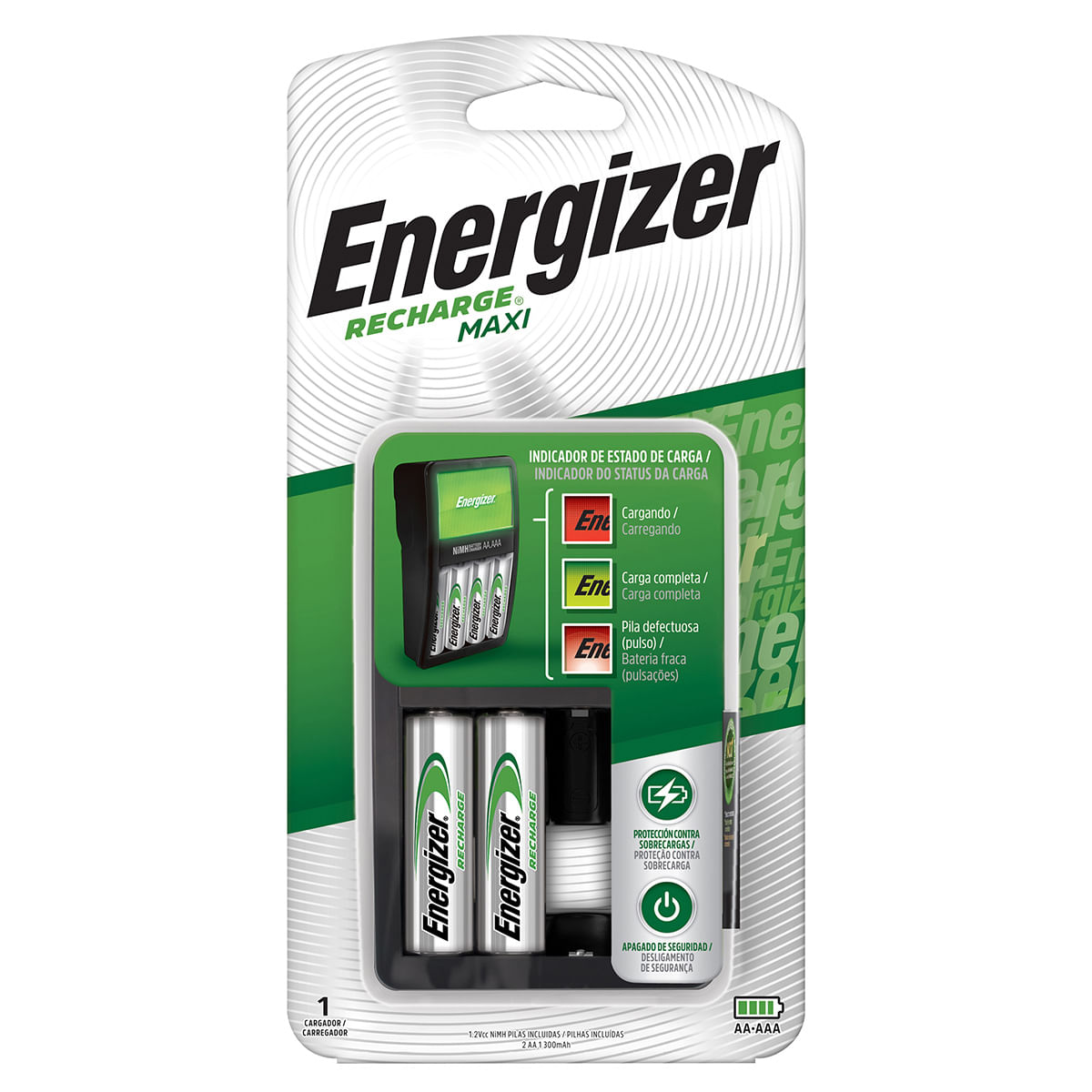 Cargador Energizer Recharge Maxi AA-AAA 4 Pilas Blister x 1 Ud.