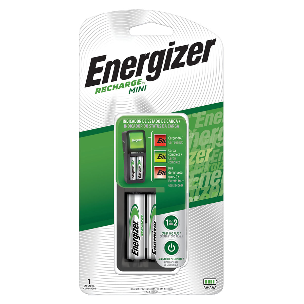 Cargador Energizer Recharge Mini AA-AAA 2 Pilas Blister x 1 Ud.