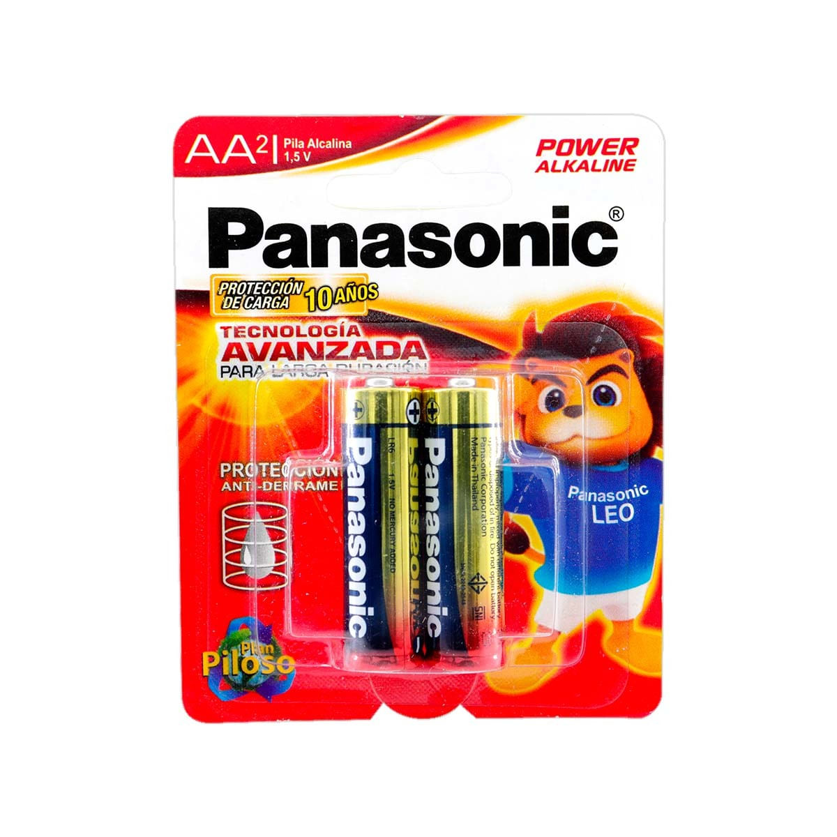 Pila Panasonic Alcalina AA Blister x 1 Par.